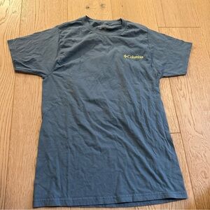 Columbia Steel Blue Tee with Yellow Logo
